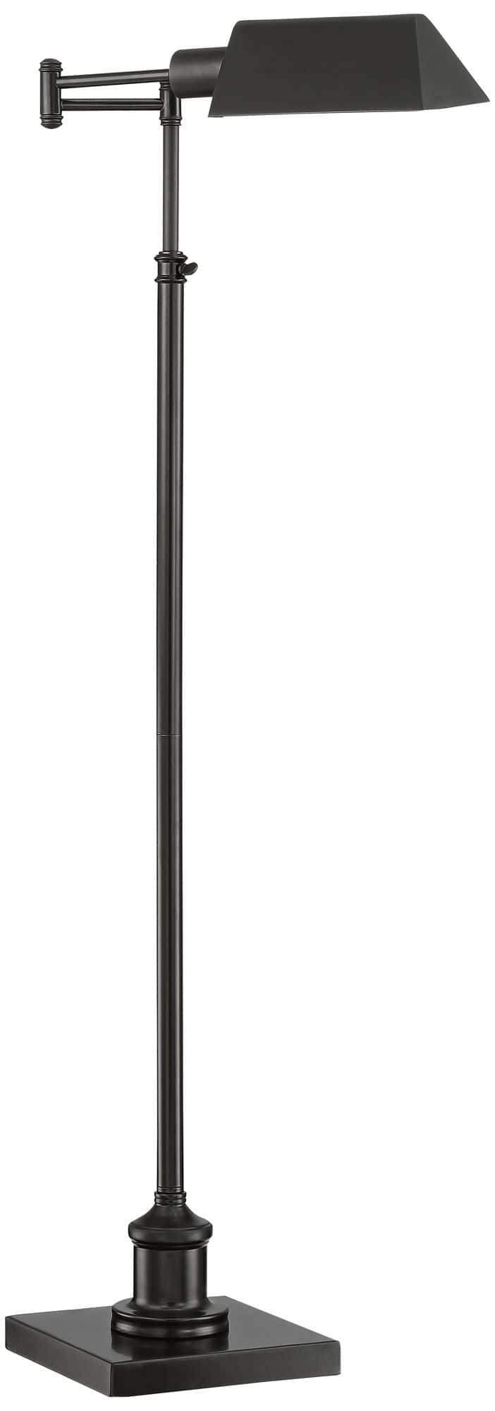 Regency Hill Jenson Adjustable Height Bronze Swing Arm Pharmacy Floor Lamp
