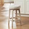 55 Downing Street Shelby Tufted White Wash Counter Stool