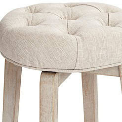 55 Downing Street Shelby Tufted White Wash Counter Stool