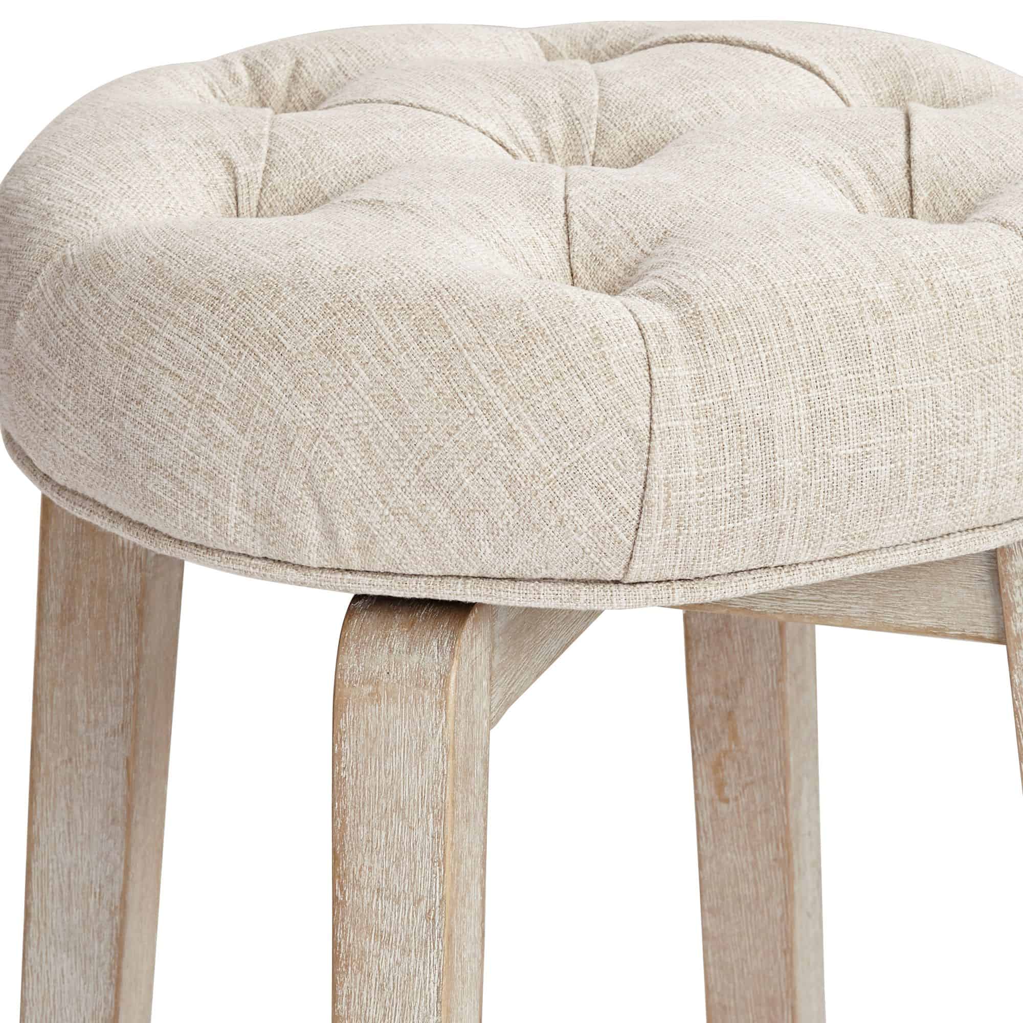 55 Downing Street Shelby Tufted White Wash Counter Stool