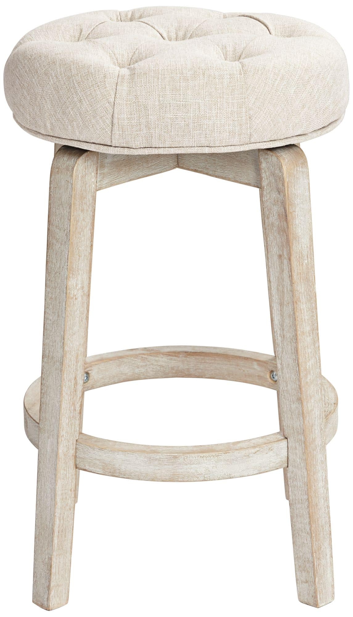 55 Downing Street Shelby Tufted White Wash Counter Stool