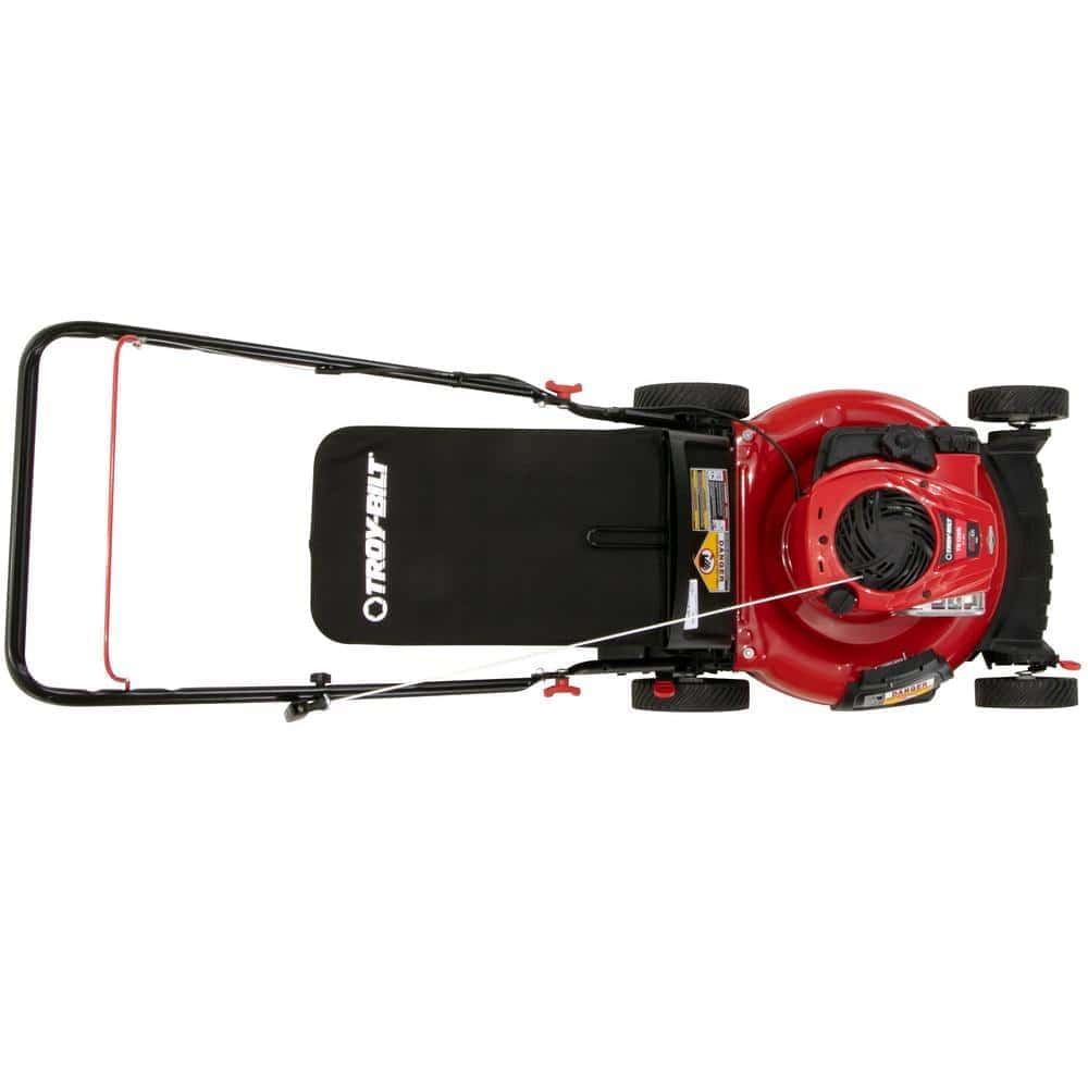Troy-Bilt TB120B 21 in. 140 cc Briggs and Stratton Gas Walk Behind Push Mower with Rear Bag and Mulching Kit and Side Discharge Included