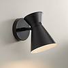 John Timberland Vance 8" High Black Finish Mid-Century Modern LED Sconce Wall Light
