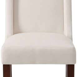 Madison Park Victor Cream Fabric Wingback Dining Chairs Set of 2