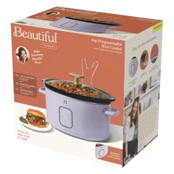 Beautiful 6 Qt Programmable Slow Cooker, Lavender by Drew Barrymore