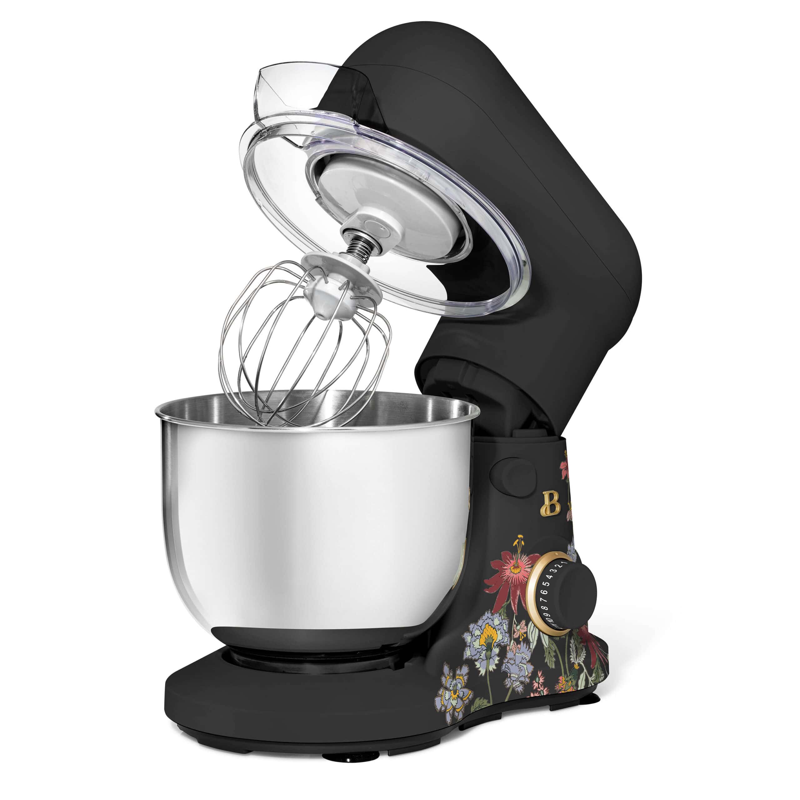 Beautiful 3.5 Qt Stand Mixer, Lightweight & Powerful with Tilt-Head, Wildflower by Drew Barrymore, Black