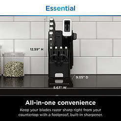 Ninja NeverDull Essential 12-Piece Stainless Steel Knife Set with Built-in Sharpener, K22012