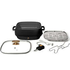 Beautiful 5 in 1 Electric Skillet - Expandable up to 7 Qt with Glass Lid, Black Sesame by Drew Barrymore