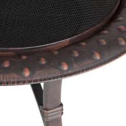 Fire Sense 35-in W Bronze Steel Wood-Burning Fire Pit
