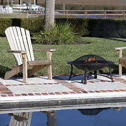 Fire Sense 35-in W Bronze Steel Wood-Burning Fire Pit