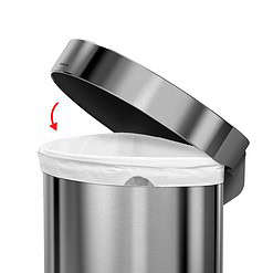 simplehuman 45-Liter Brushed Stainless Steel Indoor Kitchen Step Trash Can