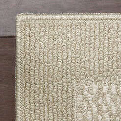 Mainstays Traditional Faux Sisal Olefin Beige Border Indoor Living Room Area Rug, 7'6