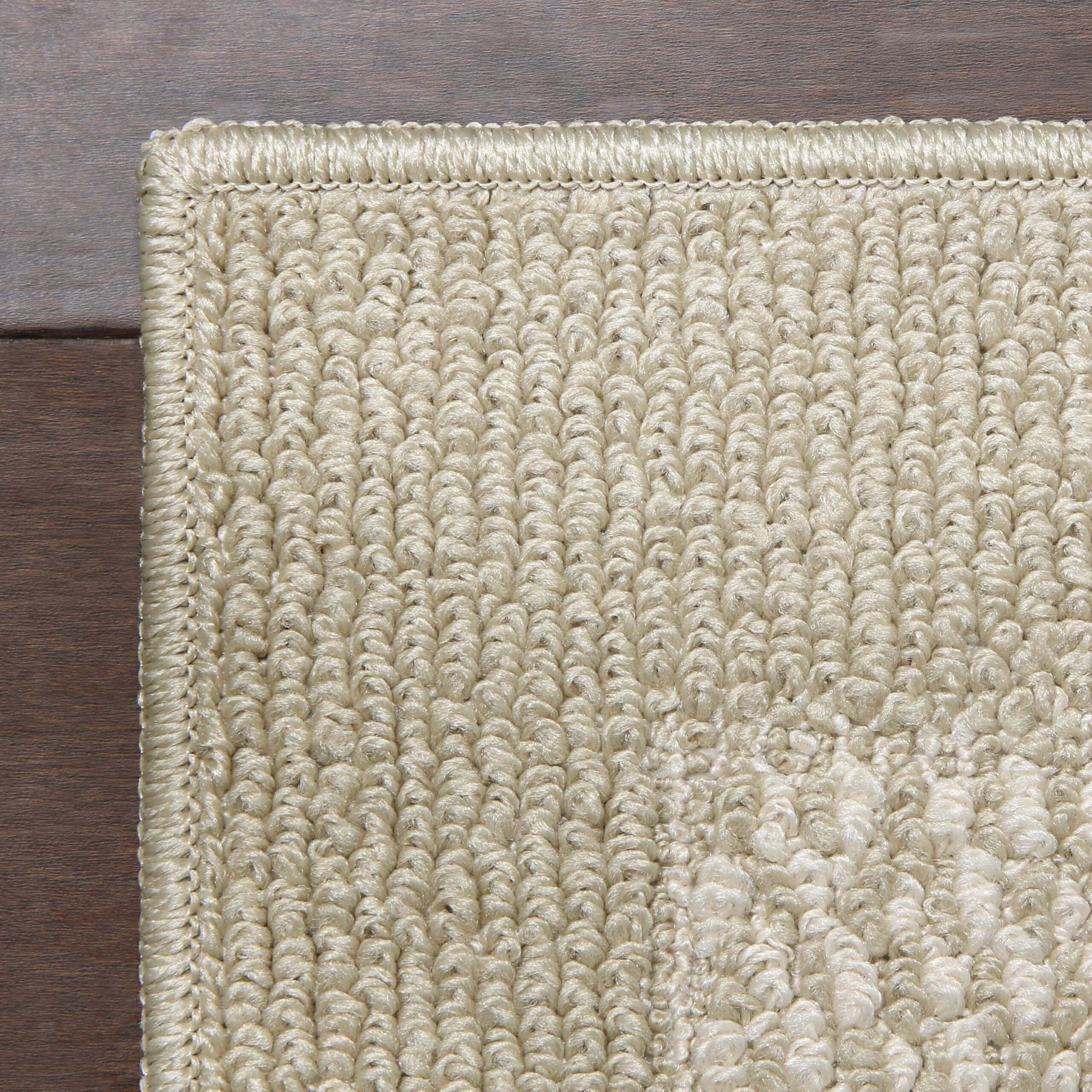Mainstays Traditional Faux Sisal Olefin Beige Border Indoor Living Room Area Rug, 7'6"x10', Beige