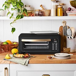 Beautiful Infrared Air Fry Toaster Oven, 9-Slice, 1800 W, Black Sesame by Drew Barrymore