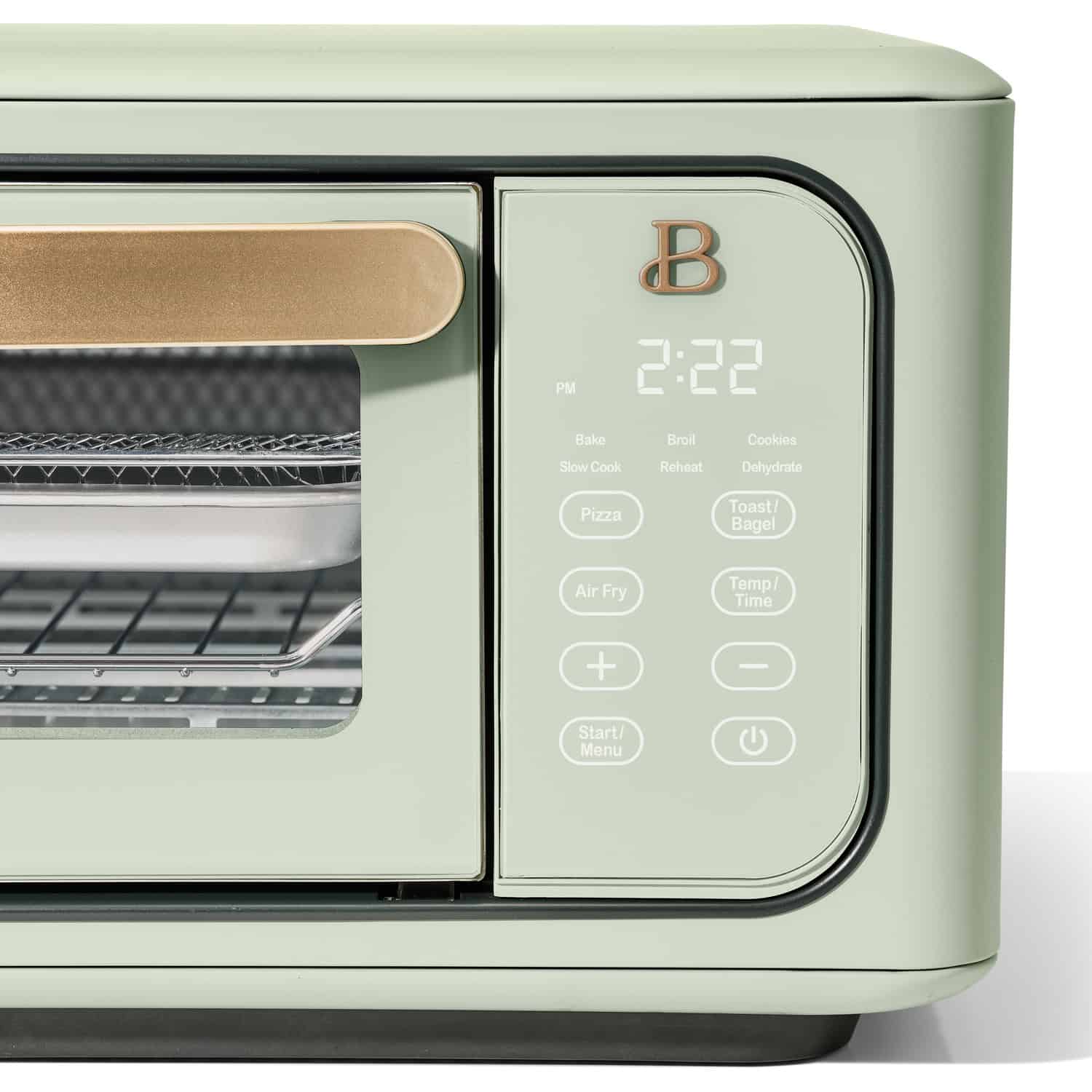 Beautiful Infrared Air Fry Toaster Oven, 9-Slice, 1800 W, Sage Green by Drew Barrymore