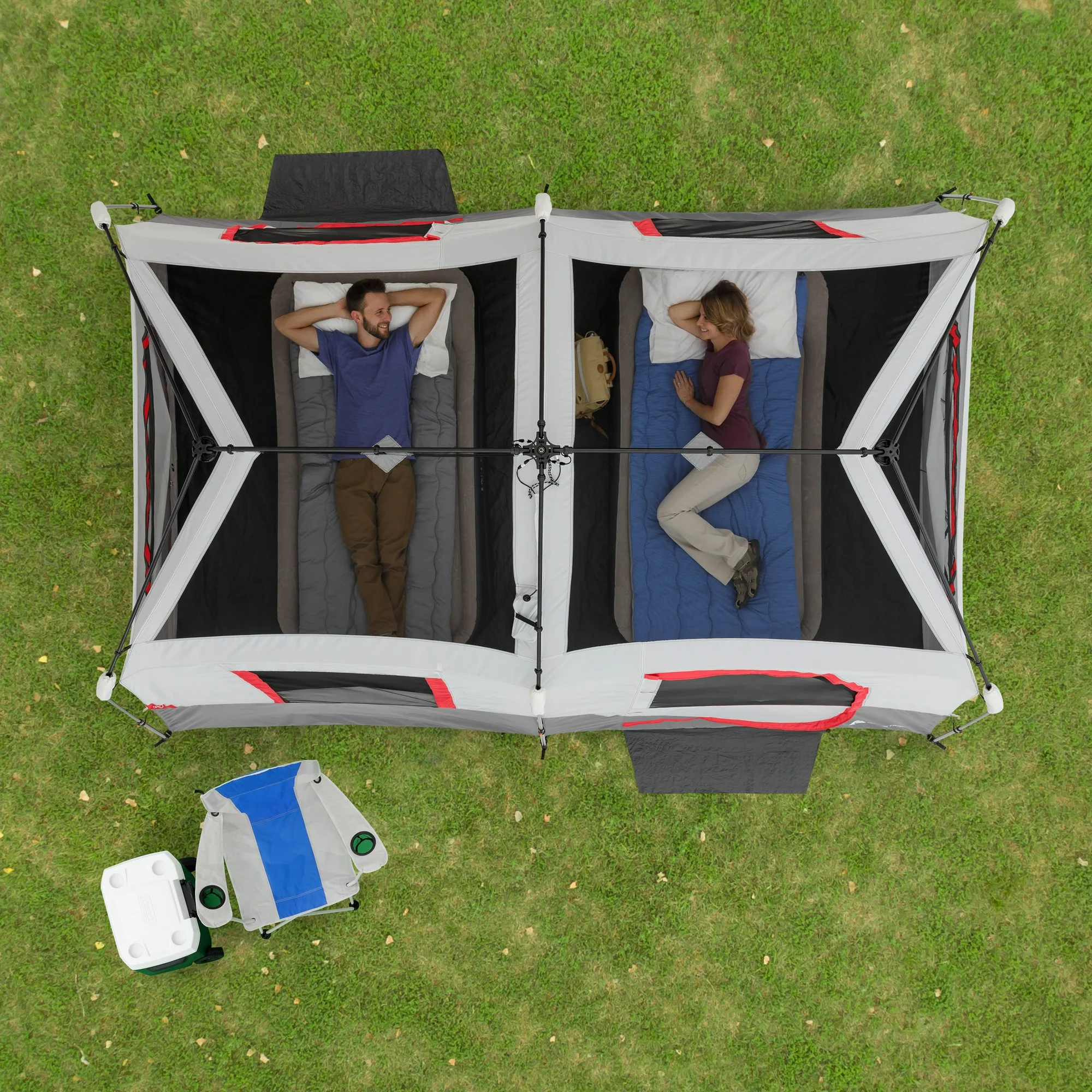Ozark Trail 13' x 9' 8-Person Instant Cabin Tent with LED Lights, 36.9274 lbs - Image 2