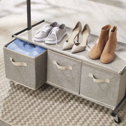 Better Homes & Gardens 2 Tier Garment Rack with 3 Drawer Closet Organizer, Gray