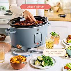 Beautiful 6 Qt Programmable Slow Cooker, Cornflower Blue by Drew Barrymore