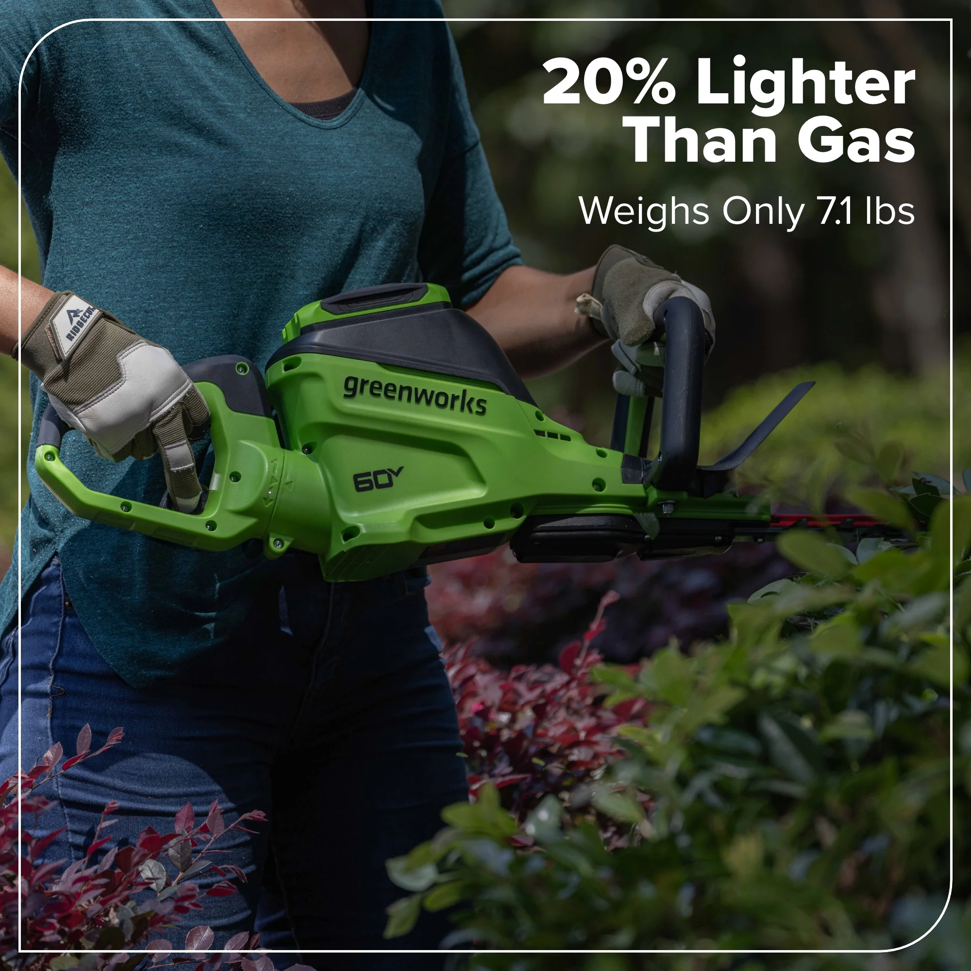 Greenworks 60V 26" Hedge Trimmer with 2.0 Ah Battery & 3 Amp Charger 2216602 - Image 6