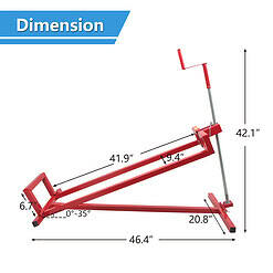 LZBEITEM Lawn Mower Lift Jack - 882 lbs Capacity for Tractors and Zero Turn Lawn Mowers Red