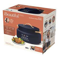 Beautiful 10 in 1 6 Qt Electric Multi-Cooker, Starry Night by Drew Barrymore, Blue