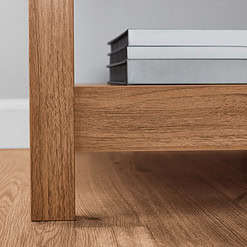Mainstays Hillside Nightstand with Drawer, Walnut Finish