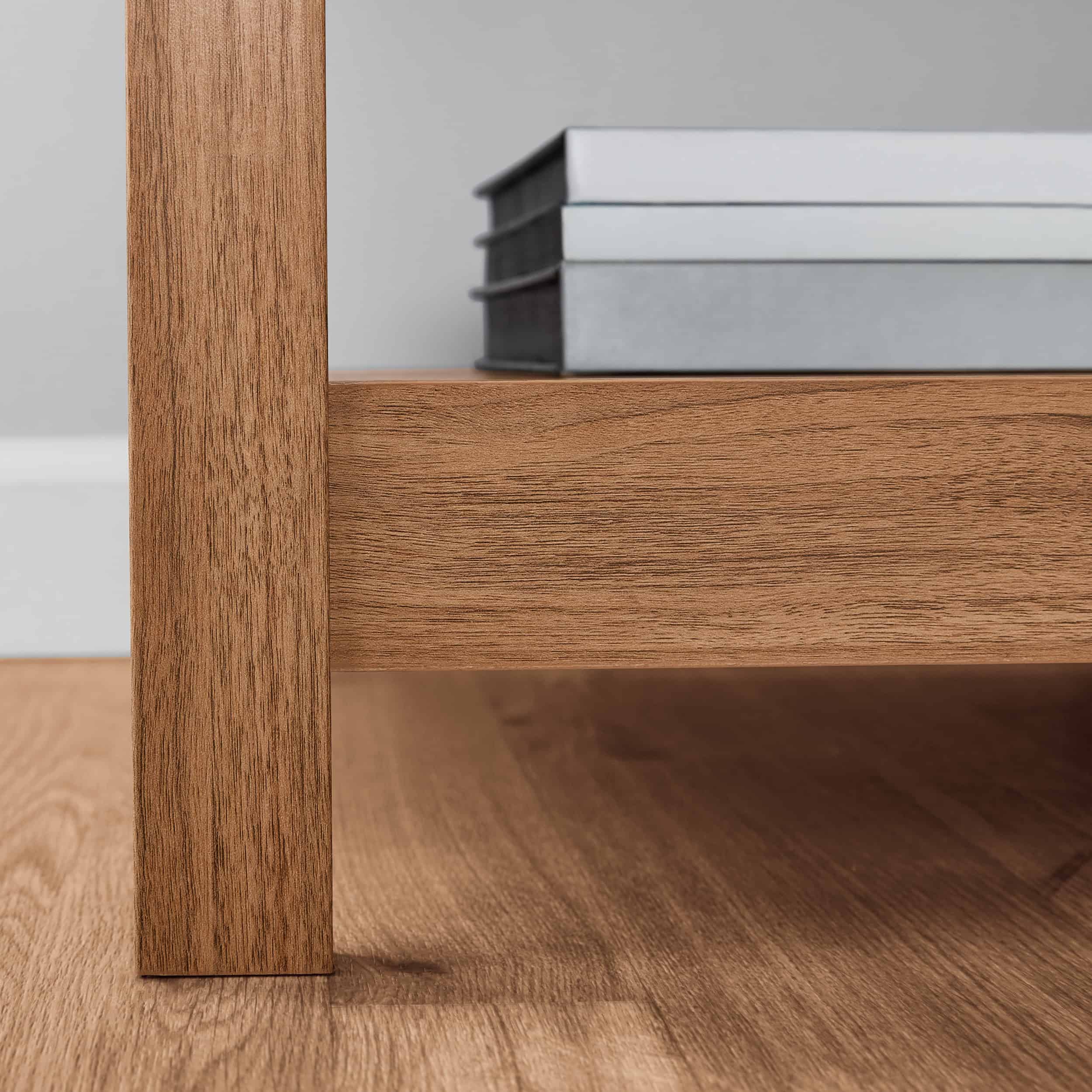 Mainstays Hillside Nightstand with Drawer, Walnut Finish