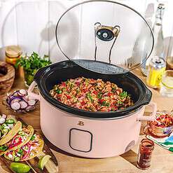 Beautiful 6 Qt Programmable Slow Cooker, Rose by Drew Barrymore