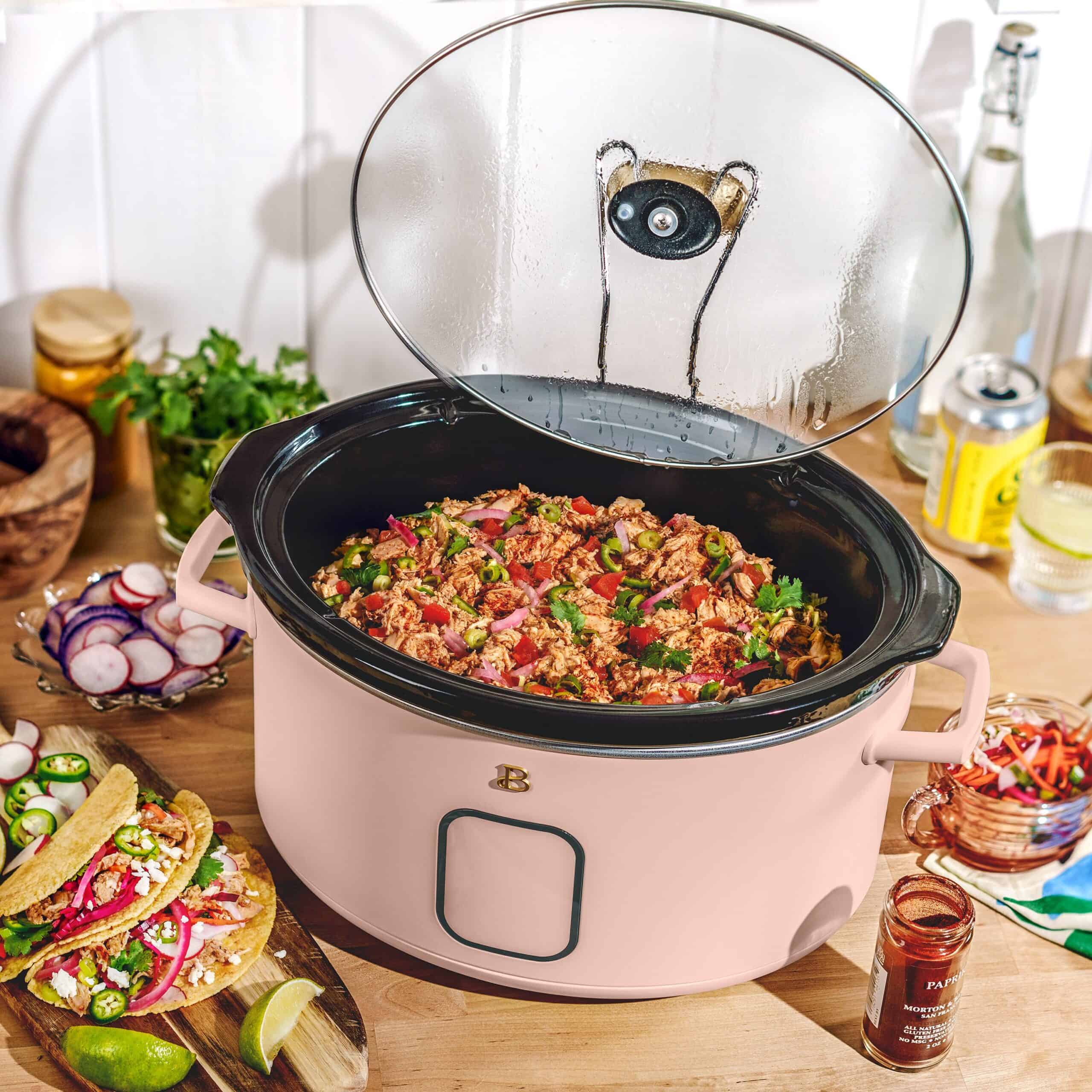 Beautiful 6 Qt Programmable Slow Cooker, Rose by Drew Barrymore