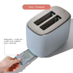 Beautiful 2 Slice Toaster with Touch-Activated Display, Cornflower Blue by Drew Barrymore