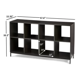 Better Homes & Gardens 8-Cube Organizer with Metal Base, Espresso