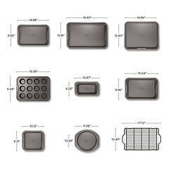 Ninja Foodi NeverStick Premium 10-Piece Bakeware Set, Aluminum, Oven Safe