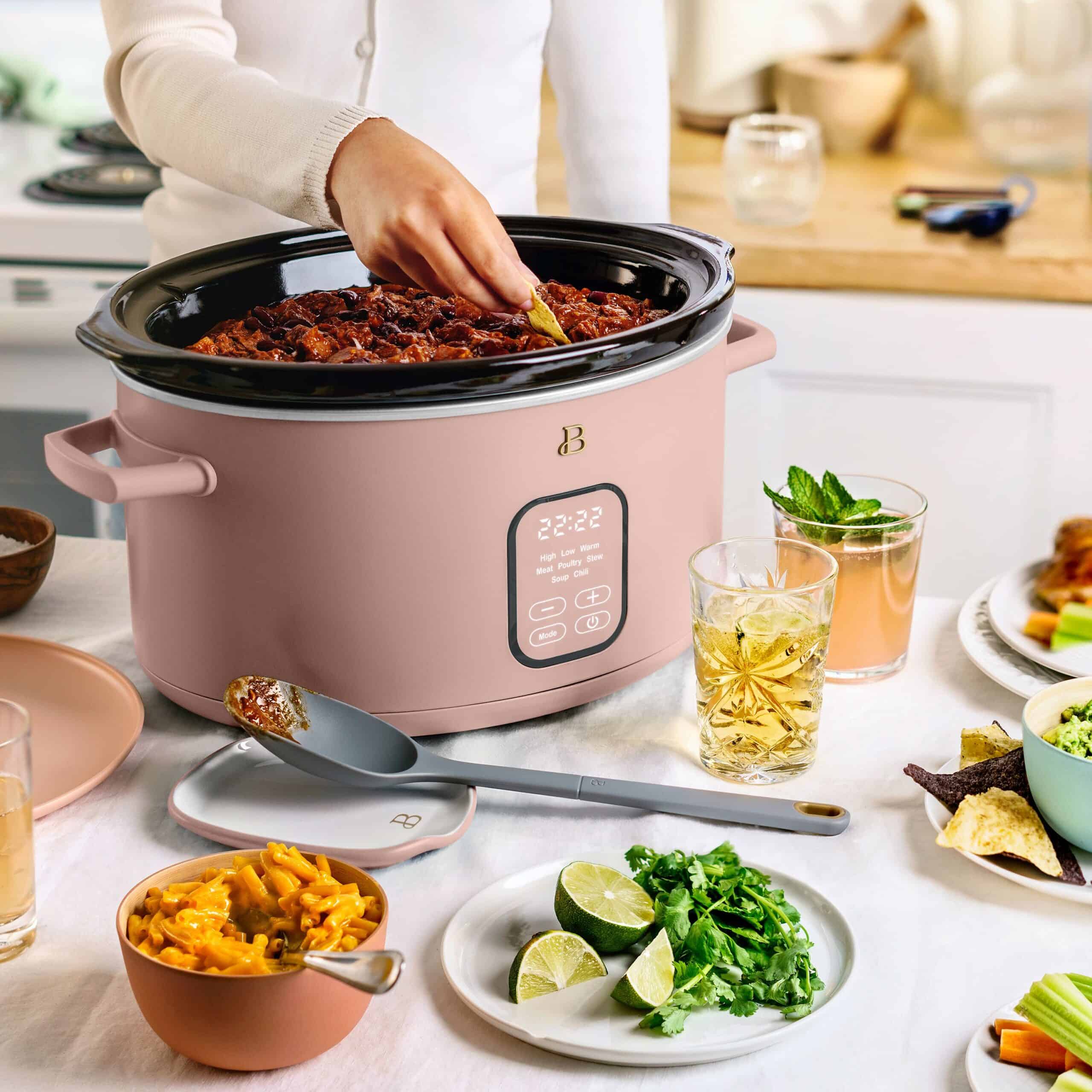 Beautiful 6 Qt Programmable Slow Cooker, Rose by Drew Barrymore
