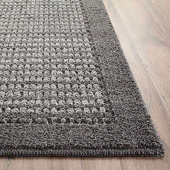 Mainstays Traditional Faux Sisal Olefin Gray Border Indoor Living Room Area Rug, 7'6