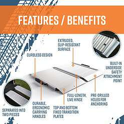 EZ-ACCESS 2.58-ft x 2-ft 1600 Lbs. Capacity Folding Loading Ramp