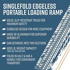 EZ-ACCESS 2.58-ft x 2-ft 1600 Lbs. Capacity Folding Loading Ramp