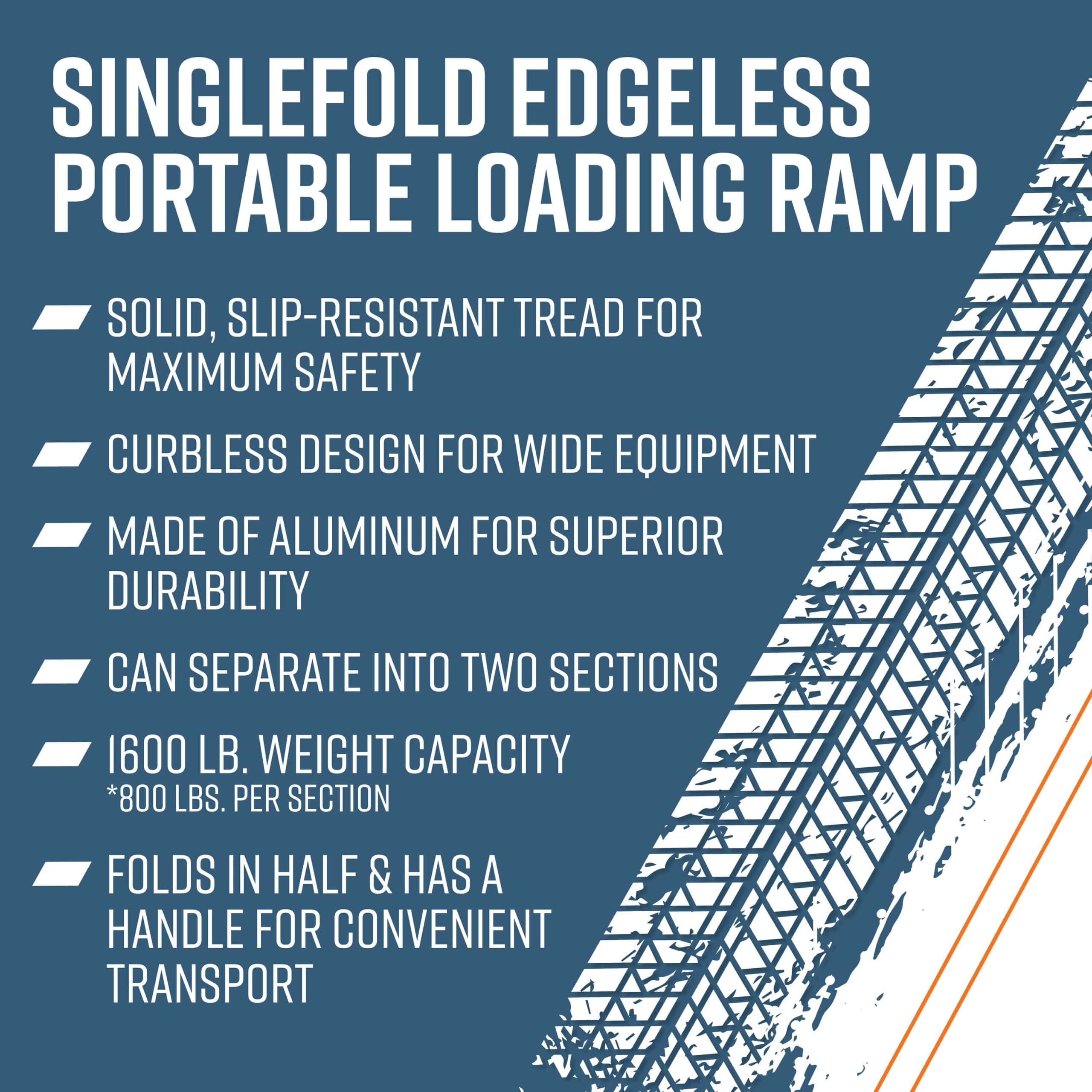 EZ-ACCESS 2.58-ft x 2-ft 1600 Lbs. Capacity Folding Loading Ramp