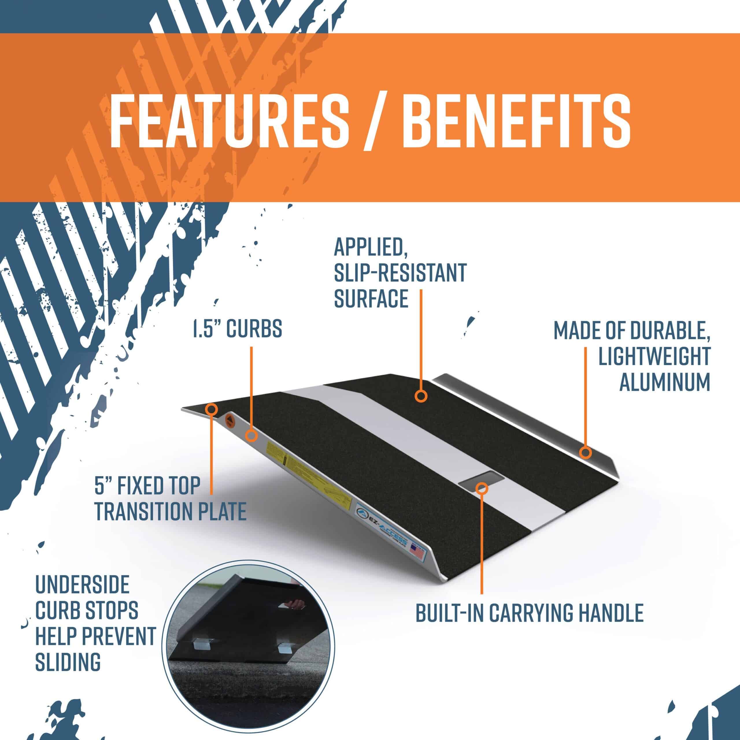 EZ-ACCESS 2.28-ft x 2.25-ft 1000 Lbs. Capacity Loading Ramp