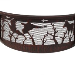 Sunnydaze Decor 34-in W Bronze Steel Wood-Burning Fire Pit