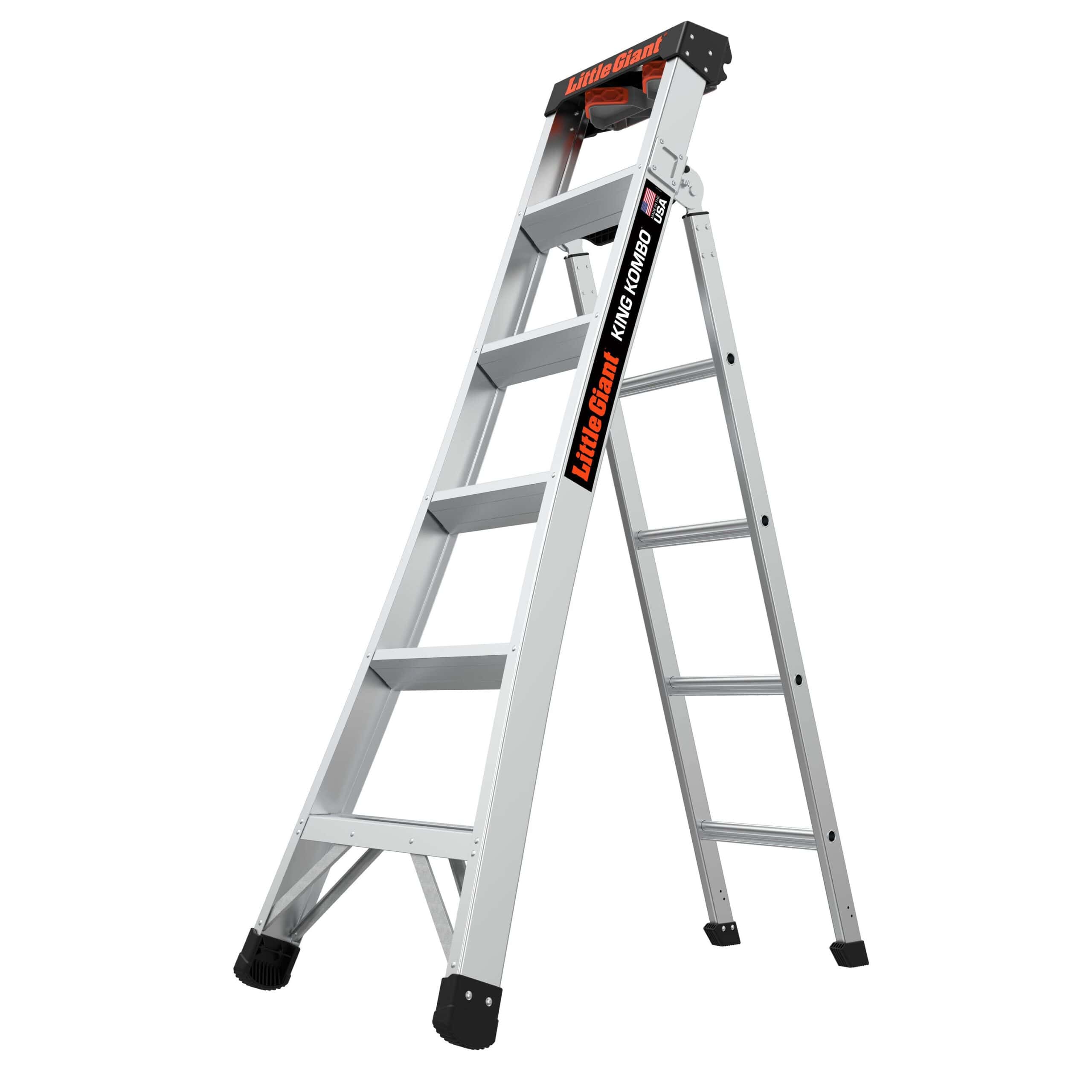 Little Giant Ladders King Kombo 2 Pro M6 6-ft Aluminum Type 1a- 300-lb Load Capacity Step Ladder
