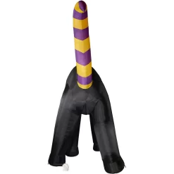 Haunted Hill Farm 20-ft Pre-Lit Inflatable Black Cat with Lights for Indoor/Outdoor Halloween Decorations