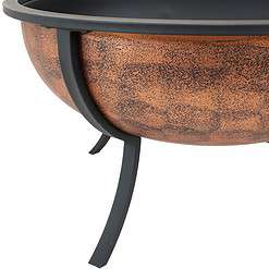 Sunnydaze Decor 32.25-in W Copper Steel Wood-Burning Fire Pit