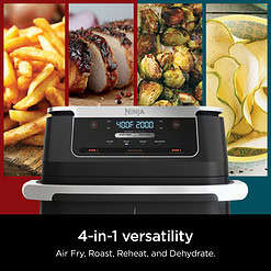 Ninja DZ070 Foodi 4-in-1 DualZone FlexBasket Air Fryer with 7-Qt MegaZone