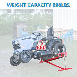 LZBEITEM Lawn Mower Lift Jack - 882 lbs Capacity for Tractors and Zero Turn Lawn Mowers Red
