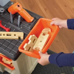 Step2 Handyman Plastic Toddler Workbench and Plastic Kid Tool Bench 30 plus piece Playset
