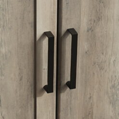 Better Homes & Gardens Glendale 5 Shelf Bookcase with Doors, Rustic Gray Finish
