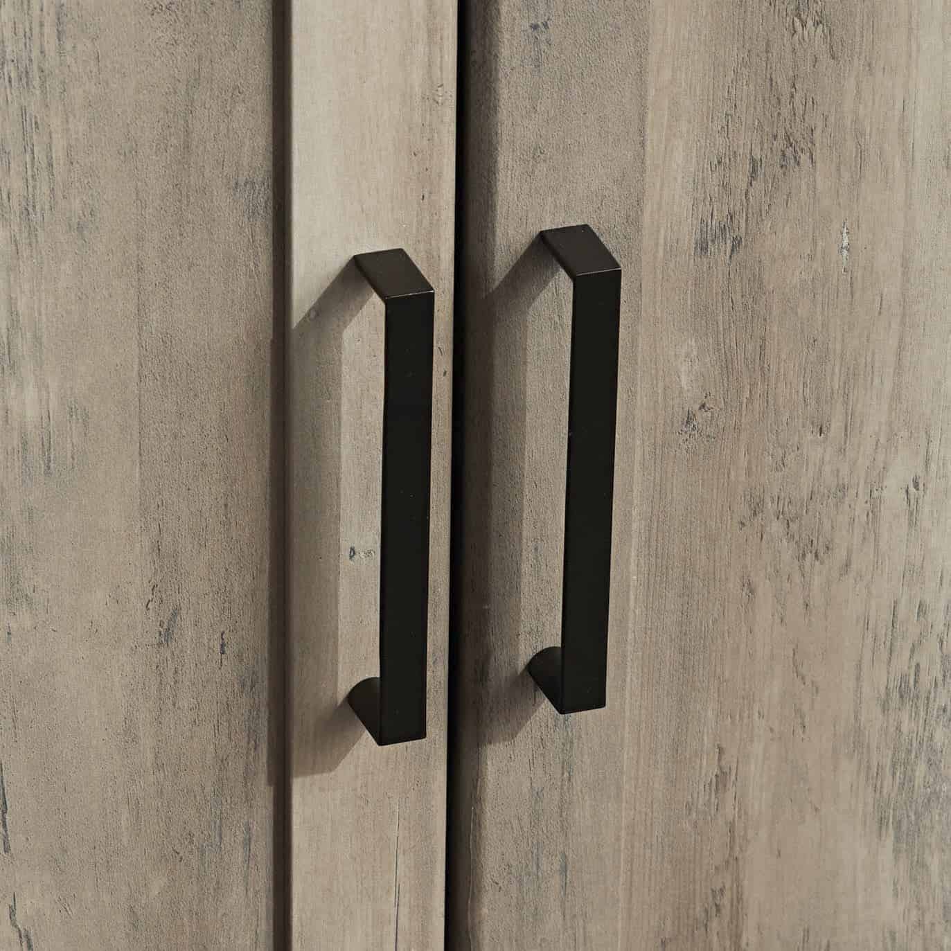 Better Homes & Gardens Glendale 5 Shelf Bookcase with Doors, Rustic Gray Finish