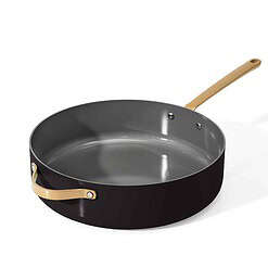 Beautiful 5.5 Quart Ceramic Non-Stick Sauté Pan, Black Sesame by Drew Barrymore