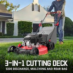 PowerSmart Gas Self-Propelled 21-inch 170cc Lawn Mower with 6-position Height Adjustment