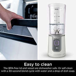 Ninja Blast 16 oz. Personal Portable Blender with Leak Proof Lid and Easy Sip Spout, Perfect for Smoothies, White, BC100WH